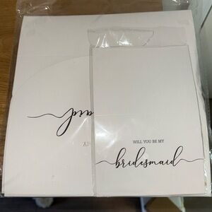 5 Brand New Bridesmaid Proposal Boxes with cards and Ribbon included
